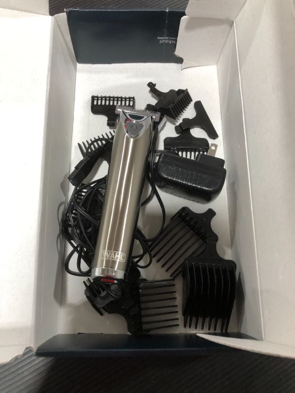 Photo 1 of Wahl Stainless Steel Lithium Ion 2.0+ Beard Trimmer for Men - Electric Shaver & Nose Ear Trimmer - Rechargeable All in One Men's Grooming Kit - Model 9864SS
