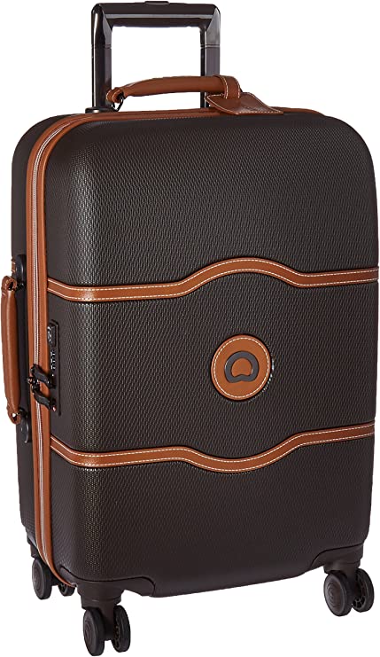 Photo 1 of DELSEY Paris Chatelet Hardside Luggage with Spinner Wheels, Chocolate Brown, Carry-on 21 Inch, with Brake
