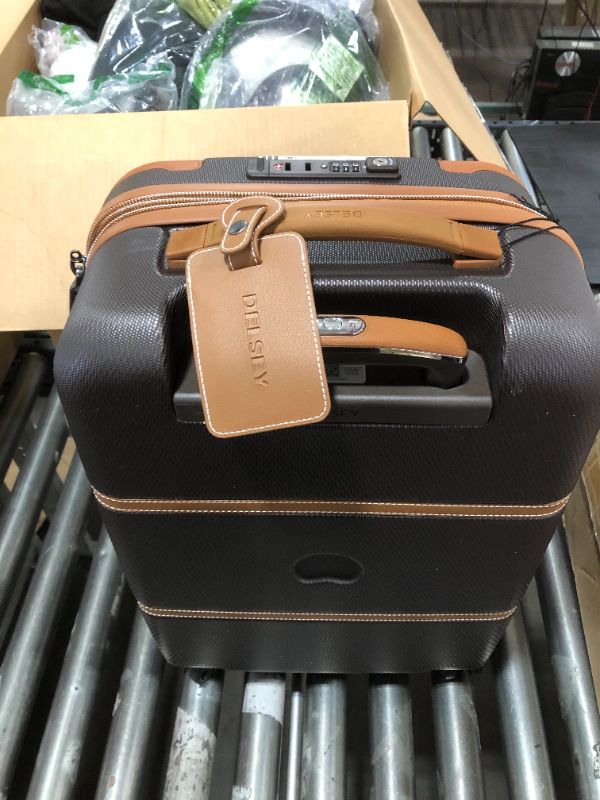 Photo 3 of DELSEY Paris Chatelet Hardside Luggage with Spinner Wheels, Chocolate Brown, Carry-on 21 Inch, with Brake
