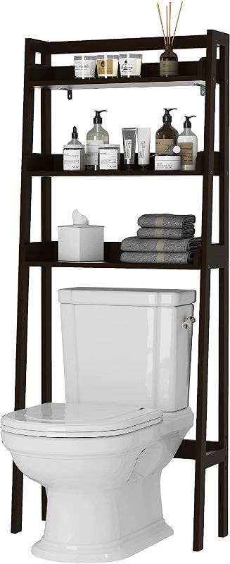 Photo 1 of UTEX 3-Shelf Bathroom Organizer Over The Toilet, Bathroom Spacesaver (Espresso)
