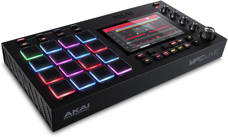 Photo 1 of Akai Professional MPC Live | Ultra-Portable Fully Standalone MPC With 7-Inch Multi-Touch Display, 16GB On-Board Storage, Rechargeable Battery, Full Control Arsenal and 10GB Sound Library Included
