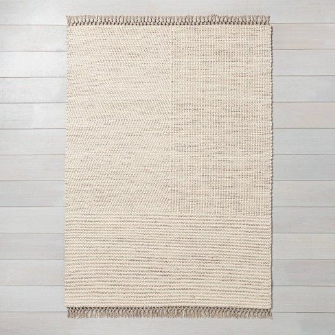 Photo 1 of 5' x 7' Heathered Area Rug Oatmeal - Hearth & Hand™ with Magnolia