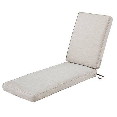 Photo 1 of 80" x 26" x 3" Montlake Water-Resistant Patio Chaise Lounge Cushion Heather Gray