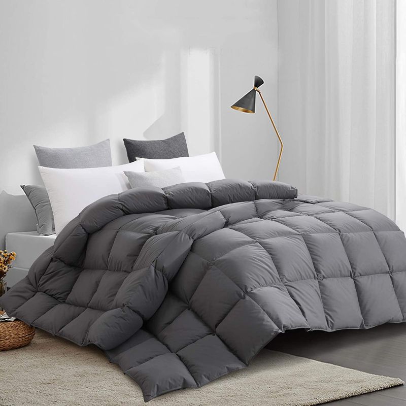 Photo 1 of 120 X 98 INCH GREY COMFORTER OVERSIZED KING