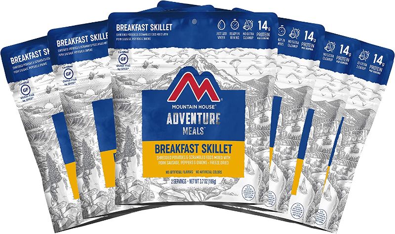 Photo 1 of BOX OF 6, Mountain House Breakfast Skillet | Freeze Dried Backpacking & Camping Food | Survival & Emergency Food, BEST BY JUN 2050
