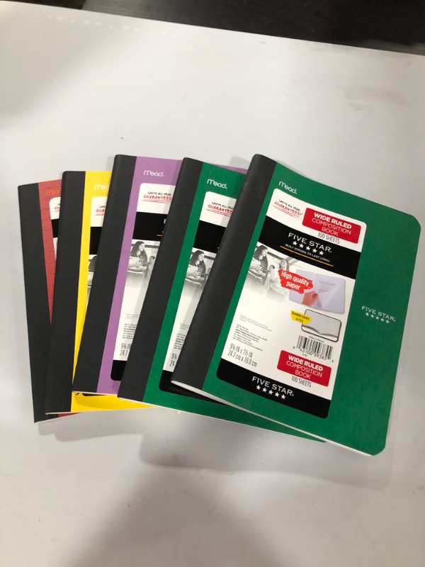 Photo 1 of 5 pack of Wide ruled composition books 100 pages