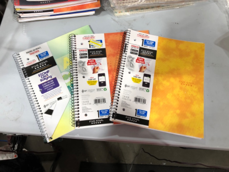 Photo 1 of 3 spiral notebooks college ruled.

