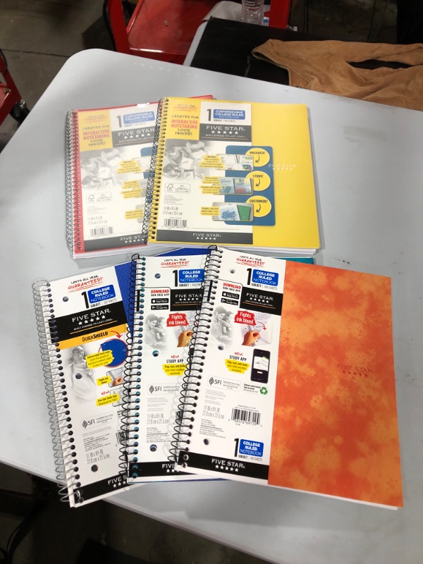 Photo 1 of 5 spiral notebooks college ruled.

