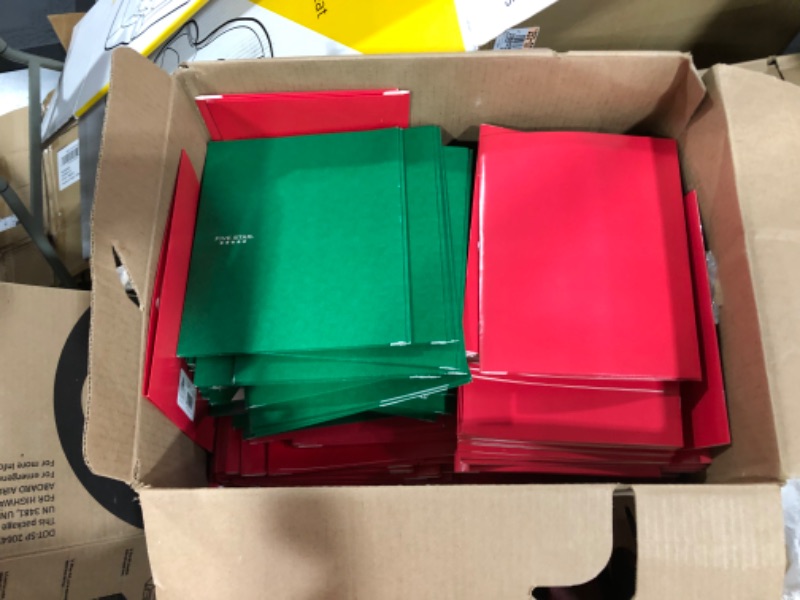 Photo 1 of Box of folders Various styles and colors. Five star brand and generic brand.