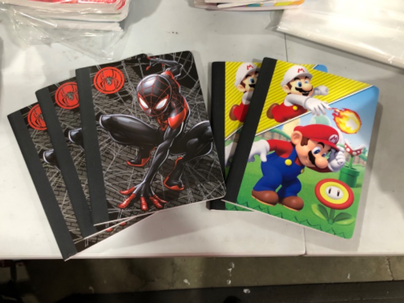 Photo 1 of 5 pack Spiderman and Mario designs.