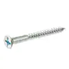 Photo 1 of #10 x 2-1/2 in. Phillips Flat Head Zinc Plated Wood Screw (50-Pack)
