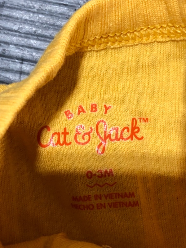 Photo 3 of Baby Boys' Rib Henley Short Sleeve Bodysuit - Cat & Jack™ Mustard Yellow
 (3 Shirt 3 Different Sizes - Shirt1 0-3M, Shirt2 3-6M, Shirt3 6-9M)
