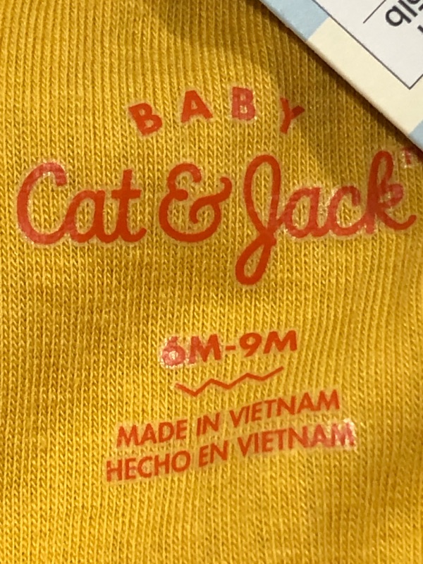Photo 5 of Baby Boys' Rib Henley Short Sleeve Bodysuit - Cat & Jack™ Mustard Yellow
 (3 Shirt 3 Different Sizes - Shirt1 0-3M, Shirt2 3-6M, Shirt3 6-9M)