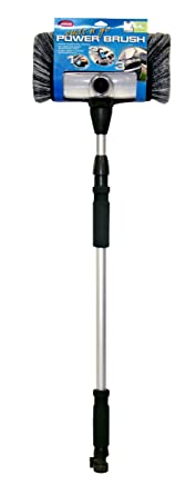 Photo 1 of Carrand 93977 Flow-Thru 10" Quad Power Wash Soap Mixing Brush with 55" Aluminum Extension Pole
