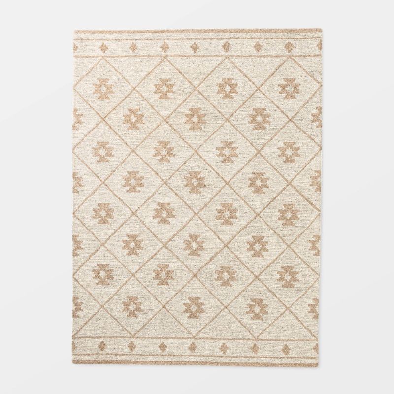 Photo 1 of 5'x7' Tremonton Hand Tufted Wool Area Rug Cream - Threshold™ Designed with Studio McGee
