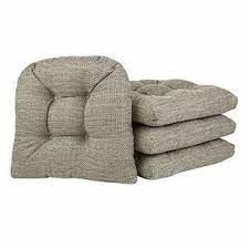 Photo 1 of 4 Pack, Natural 4 Count Klear Vu Tyson Gripper Universal Non-Slip Overstuffed Dining Chair Cushion