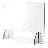 Photo 1 of Affenlaskan Sneeze Guard for Counter and Desk, 32"Wx24"H Plexiglass Shield for Desk Plexiglass Barrier for Counter