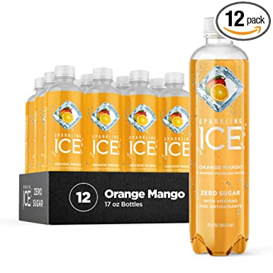 Photo 1 of Sparkling Ice, Orange Mango Sparkling Water, Zero Sugar Flavored Water, with Vitamins and Antioxidants, Low Calorie Beverage, 17 fl oz Bottles (Pack //of 12) EXP DATE 7/17/22***