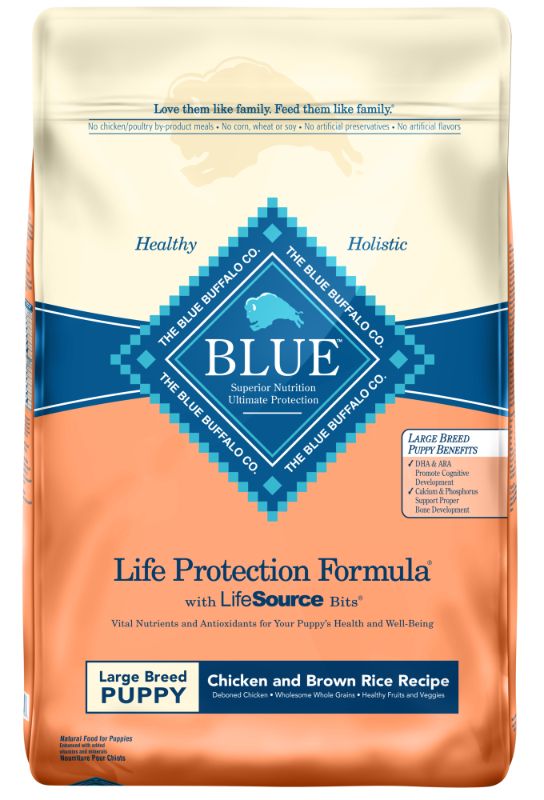 Photo 1 of /Blue Buffalo Life Protection Formula Large Breed Chicken and Brown Rice Dry Dog Food for Puppies Whole Grain 30 Lb. Bag EXP DATE/ 04/18/22****