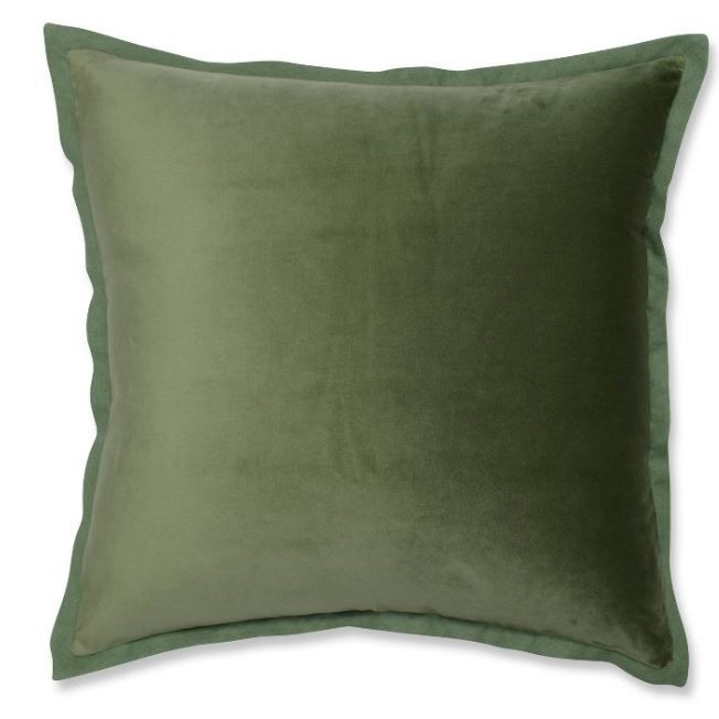 Photo 1 of 18"x18" Velvet Flange Square Throw Pillow - Pillow Perfect

