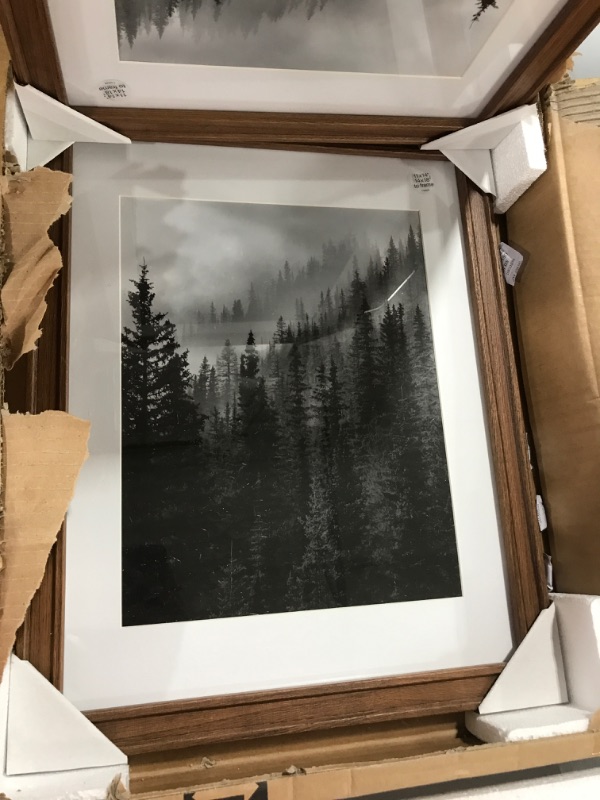 Photo 3 of 2 Pack 16" X 20" Matted to 11" X 14" Wood Wall Frame Midzone Woodgrain - Threshold™
 