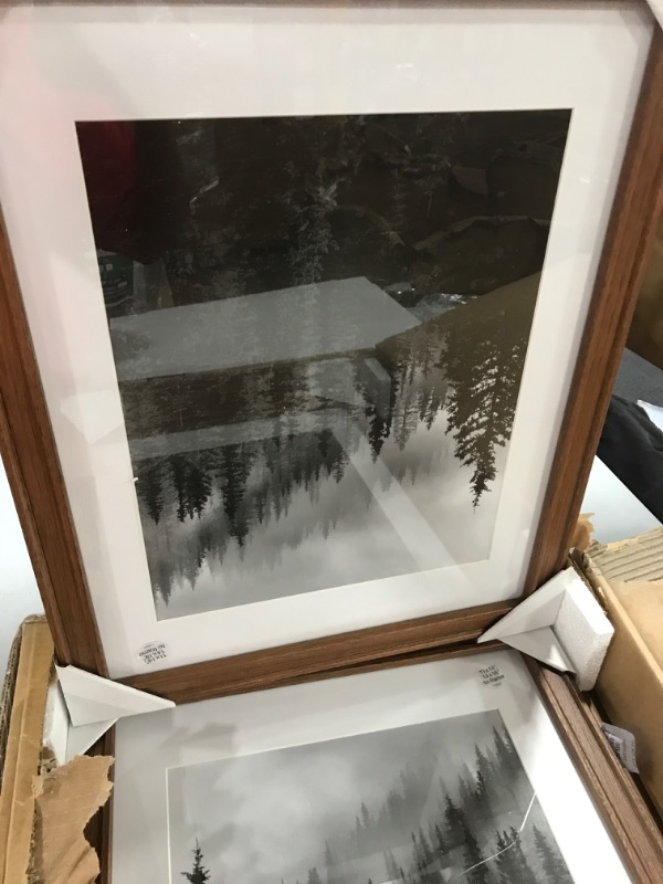 Photo 2 of 2 Pack 16" X 20" Matted to 11" X 14" Wood Wall Frame Midzone Woodgrain - Threshold™
 