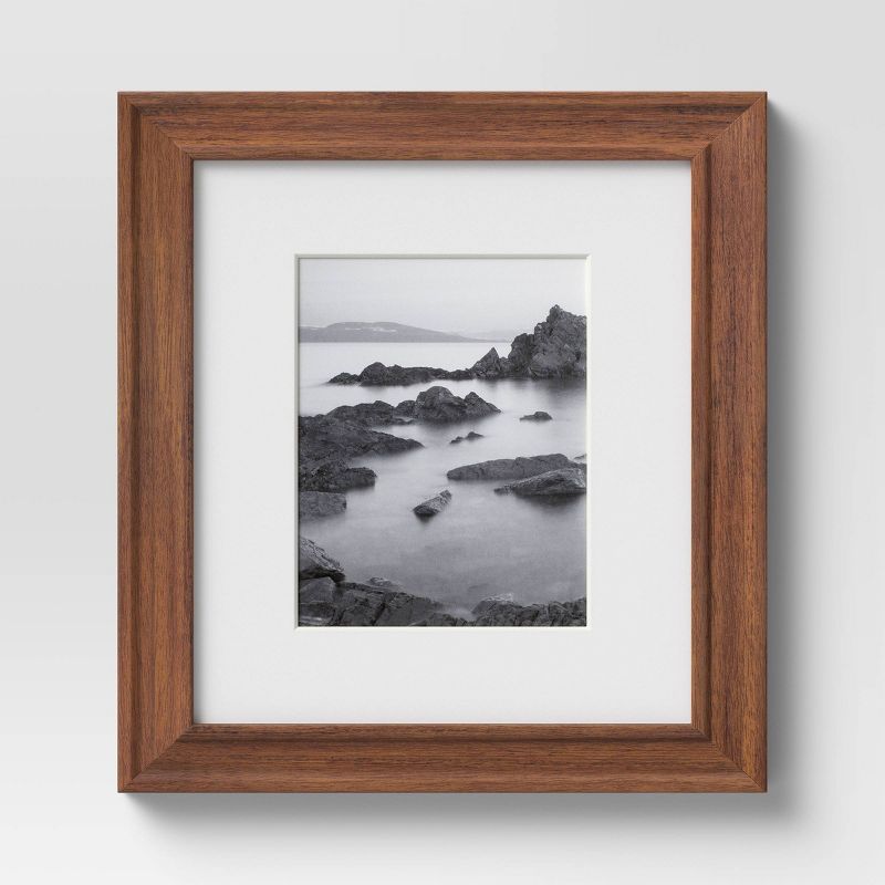 Photo 1 of 2 sets of Wood Matted Wall Frame Mid Tone Wood Grain - Threshold™ (Size 14*16) 

