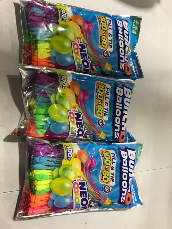 Photo 1 of 3 pack of Bunch O Balloons Neon Splash 
 