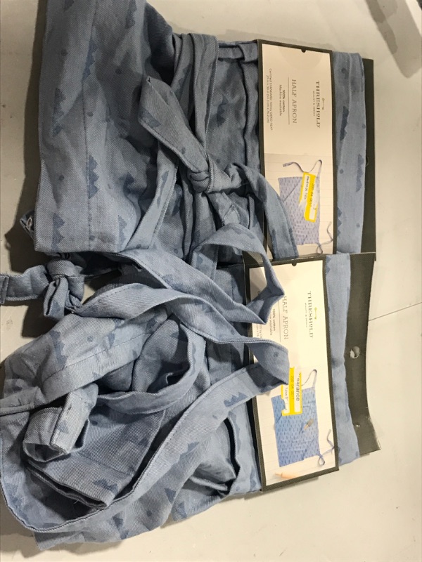 Photo 1 of 2 Pack Cotton Chambray Half Apron Blue - Threshold™
 21*30 inch  