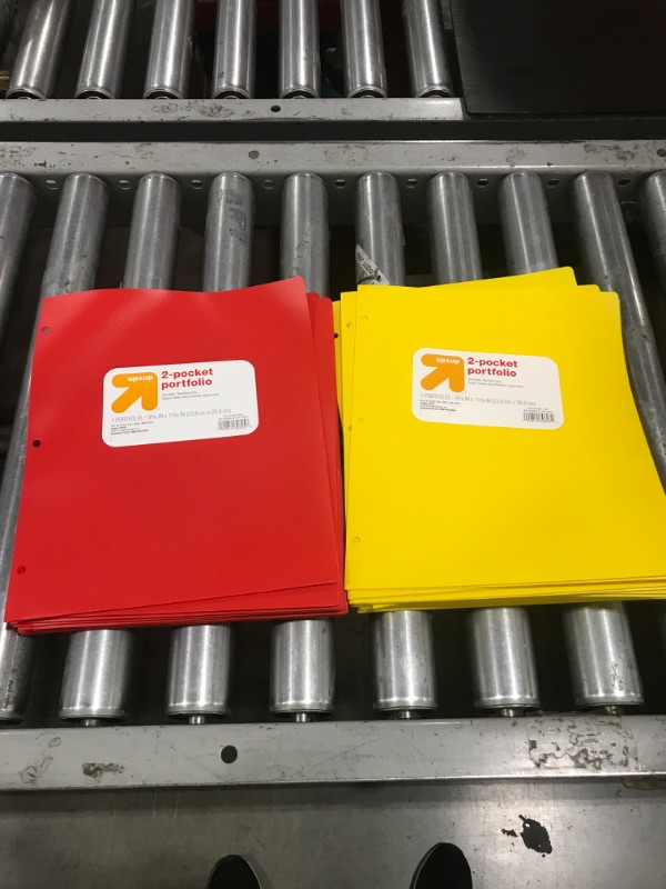 Photo 1 of 2 Pocket Plastic Folder Red/Yellow - up&up 20pk
