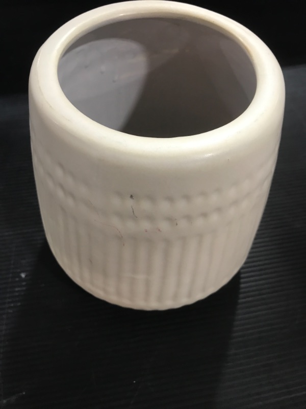 Photo 2 of 6" Textured Ceramic Planter White - Opalhouse