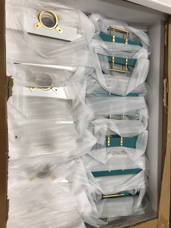 Photo 1 of 15 PACK OF GLAM TRAYS WHITE AND GOLD / BLUE AND GOLD 