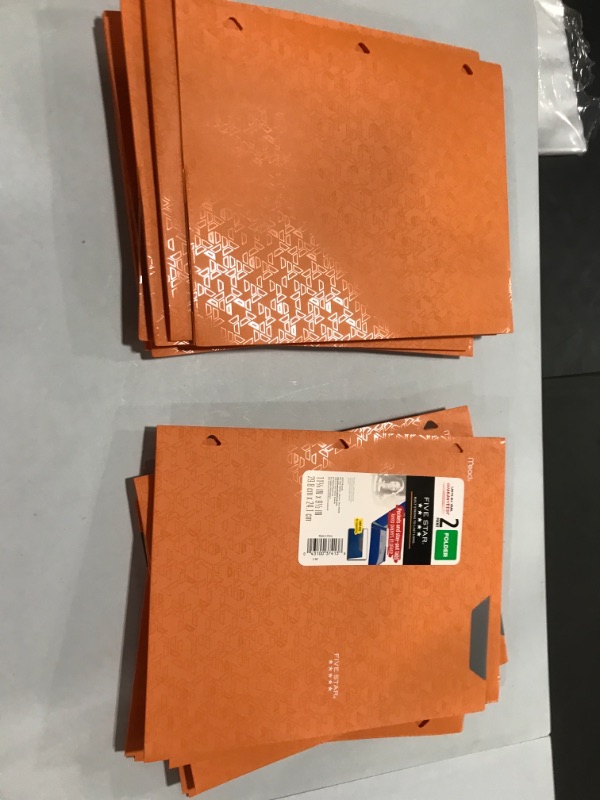 Photo 1 of 17 ORANGE FIVE STAR FOLDERS 2 POCKET 