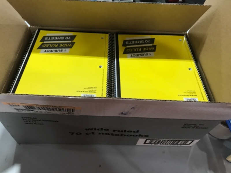 Photo 1 of 48 pack of 70 ct notebooks wide ruled VARIETY COLORS 