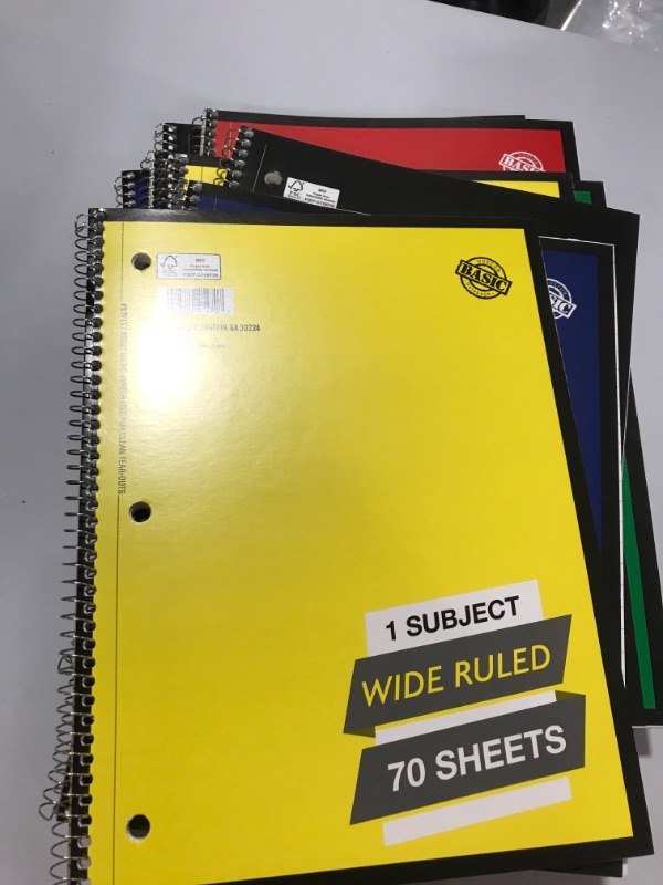 Photo 1 of 10 pack of 70 CT NOTEBOOKS WIDE RULED  VARIETY PACK