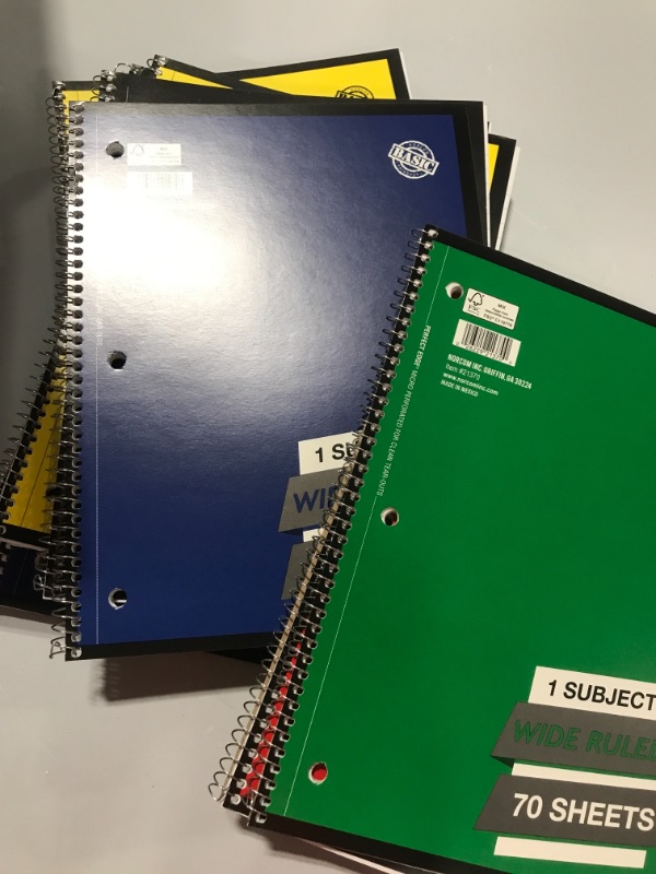 Photo 1 of 10 pack of 70 CT NOTEBOOKS WIDE RULED  VARIETY PACK
