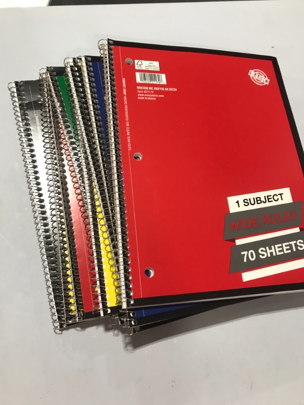 Photo 1 of 8 pack of 70 CT NOTEBOOKS WIDE RULED  VARIETY PACK