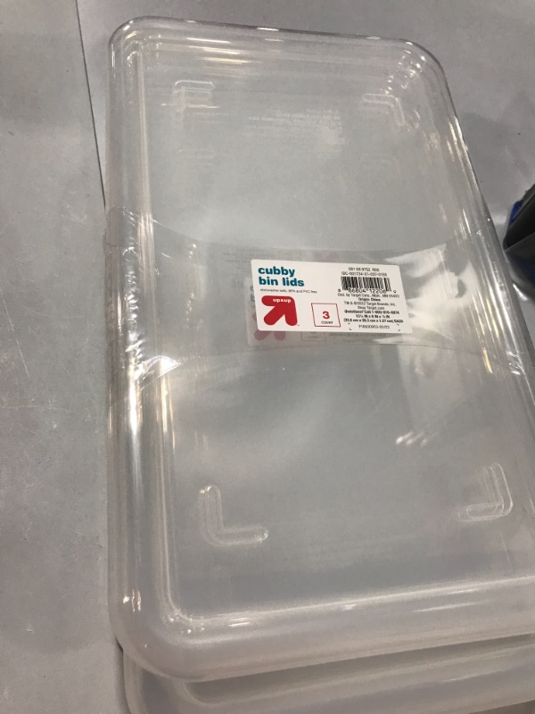 Photo 2 of 3pk Transparent Cubby Bin Lids - up  up 4 PACK 