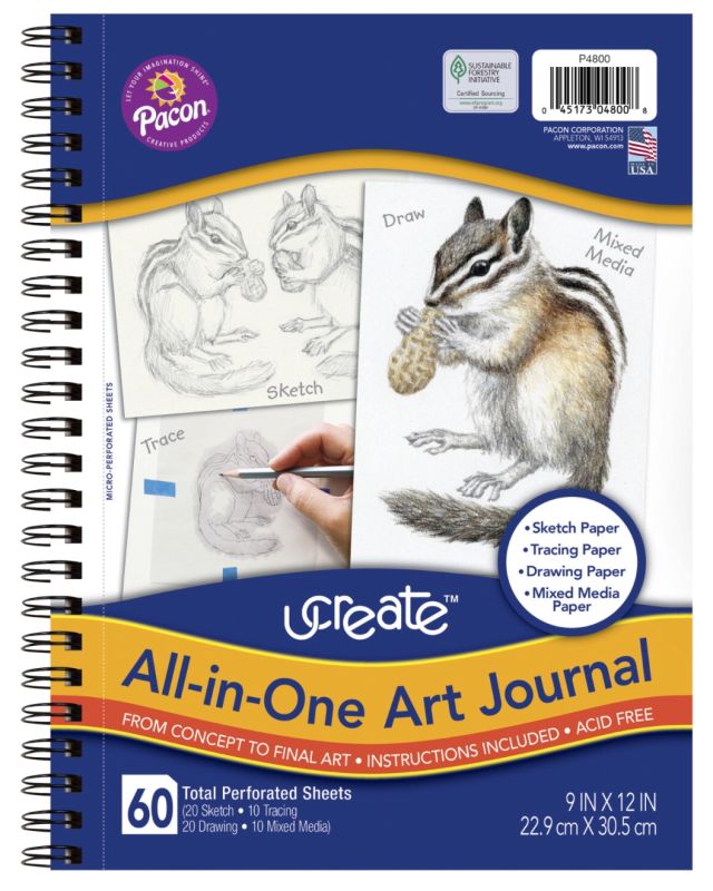 Photo 1 of 2004593 9 X 12 in. All-in-One Art Journal, White - 60 Sheets
