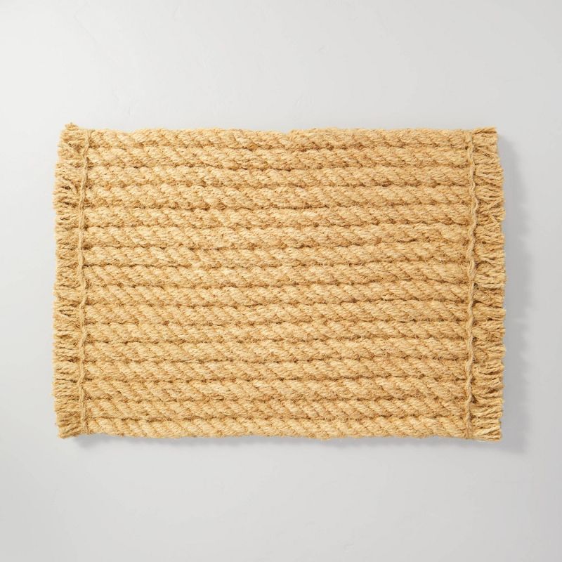 Photo 1 of 23 X 35 Chunky Twisted Rope Coir Doormat - Hearth & Hand with Magnolia
