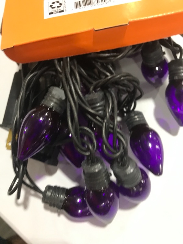 Photo 1 of 20ct LED Halloween String Lights Purple Flicker - Hyde & EEK! Boutique™

