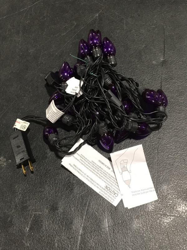 Photo 2 of 20ct LED Halloween String Lights Purple Flicker - Hyde & EEK! Boutique™