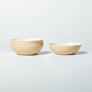 Photo 1 of 4pk Tonal Bamboo-Melamine Bowl Set Natural/Cream - Hearth & Hand™ with Magnolia