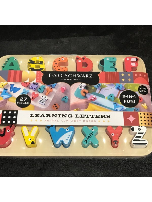 Photo 1 of FAO Schwarz Toy Wood Alphabet Puzzle - 27pc