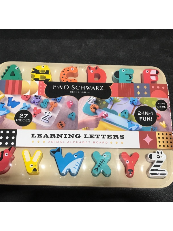 Photo 2 of FAO Schwarz Toy Wood Alphabet Puzzle - 27pc