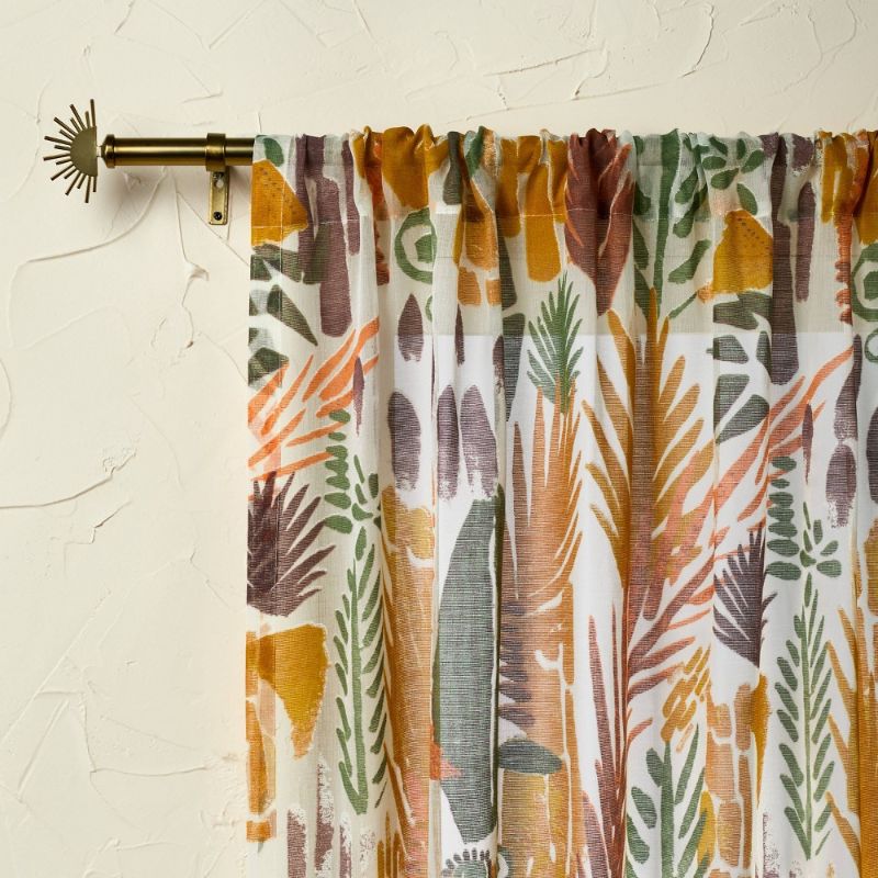 Photo 1 of 1pc 54"x84" Sheer Burnout Window Curtain Panel - Opalhouse™ Designed with Jungalow
