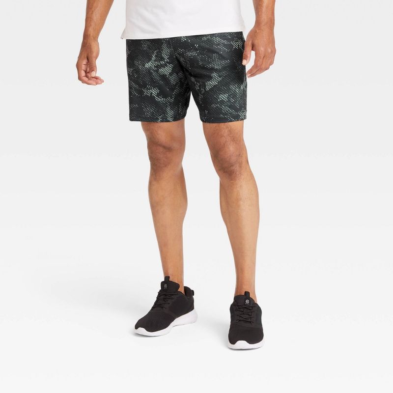 Photo 1 of [Size L] Men's Camo Print Training Shorts - All in Motion Black Camo