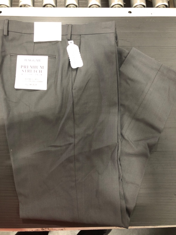 Photo 2 of [Size 34x32] Haggar H26 Men's Premium Stretch Slim Fit Dress Pants