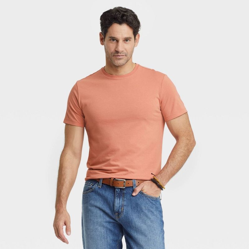 Photo 1 of [Size M] Men's Short Sleeve Perfect T-Shirt - Goodfellow & Co Apricot Orange M
