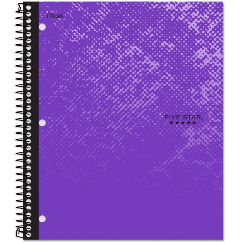 Photo 1 of [10 Pack] Five Star 1 Subject College Ruled Spiral Notebook Purple